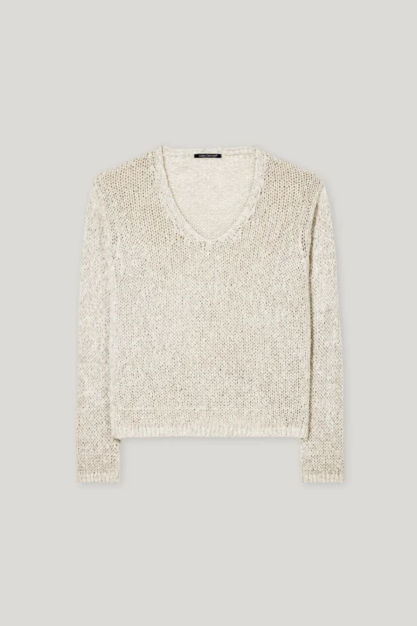 LUISA CERANO Cream Pullover
