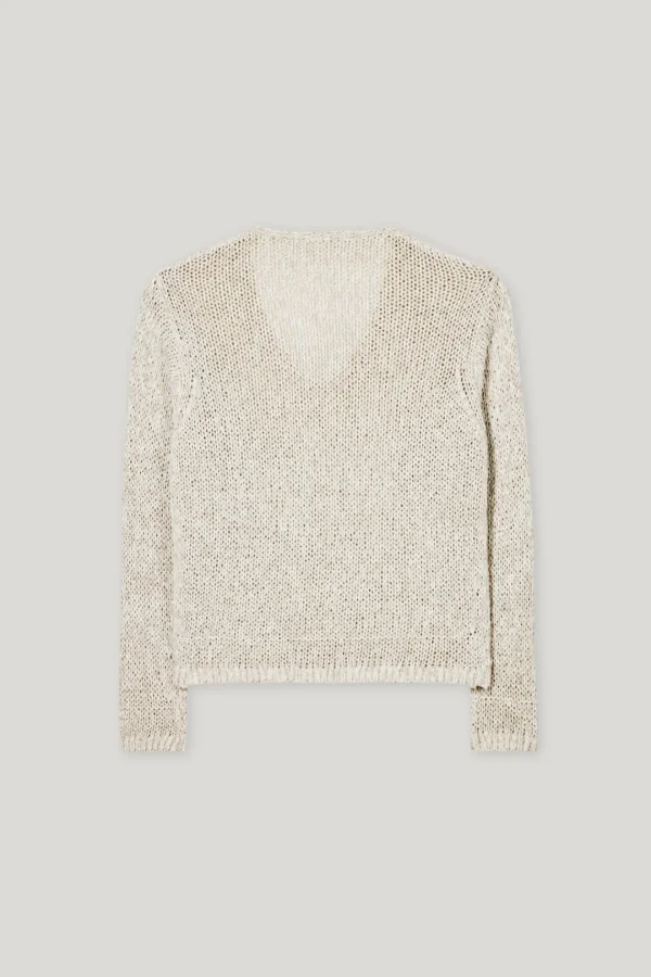 LUISA CERANO Cream Pullover