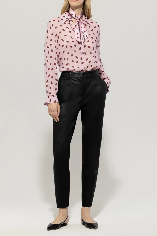 LUISA CERANO Lip Print Blouse