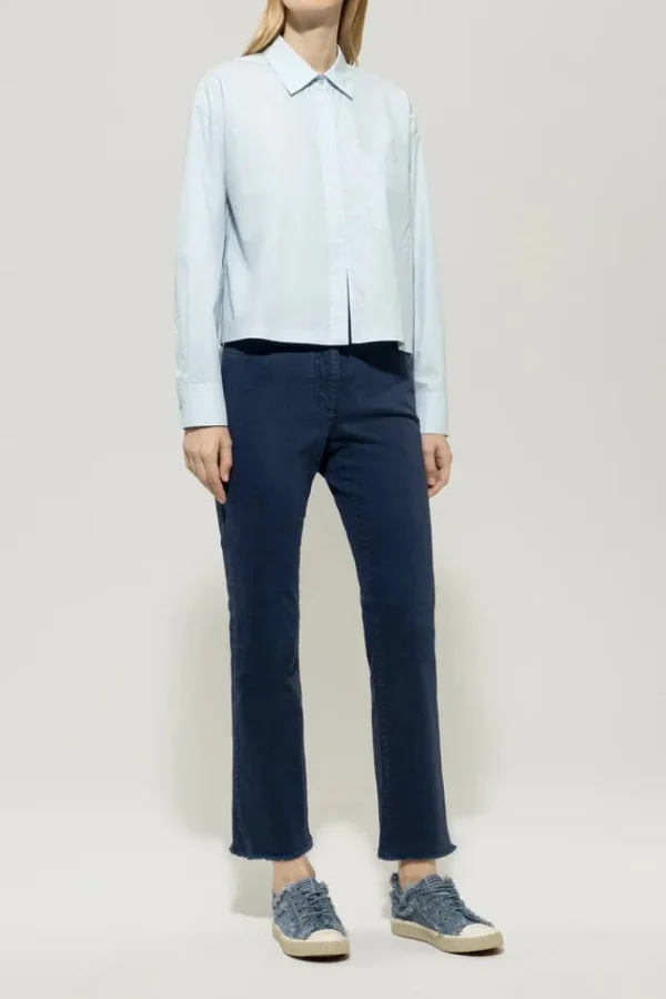 LUISA CERANO Navy Baby Flare Jeans