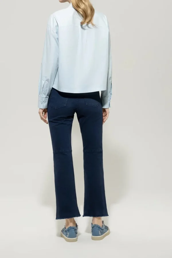 LUISA CERANO Navy Baby Flare Jeans