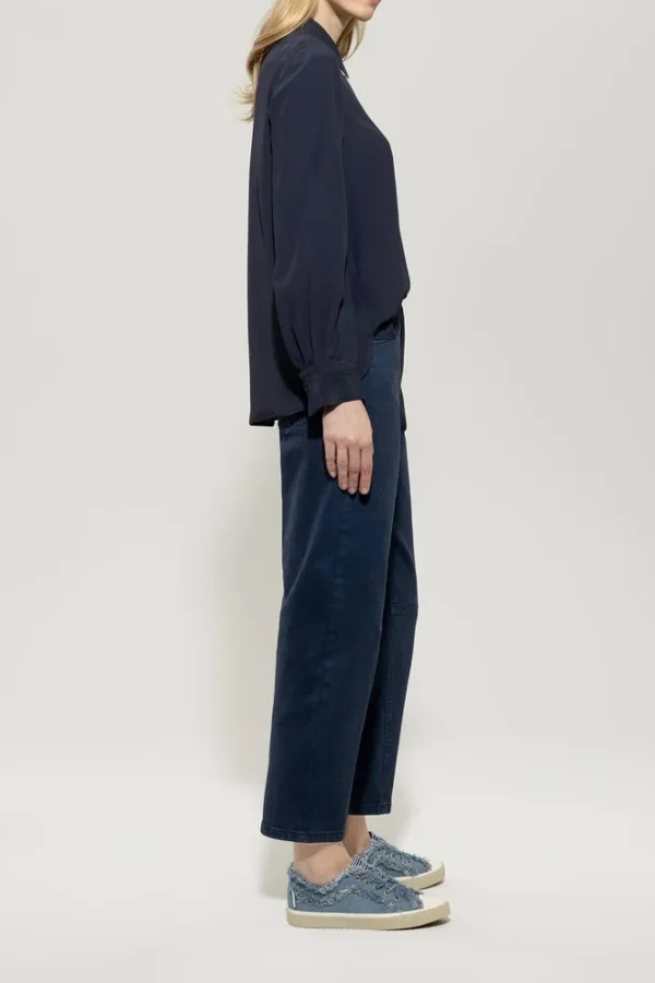 LUISA CERANO Navy Loose-Leg Jeans