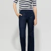 LUISA CERANO Navy Striped top
