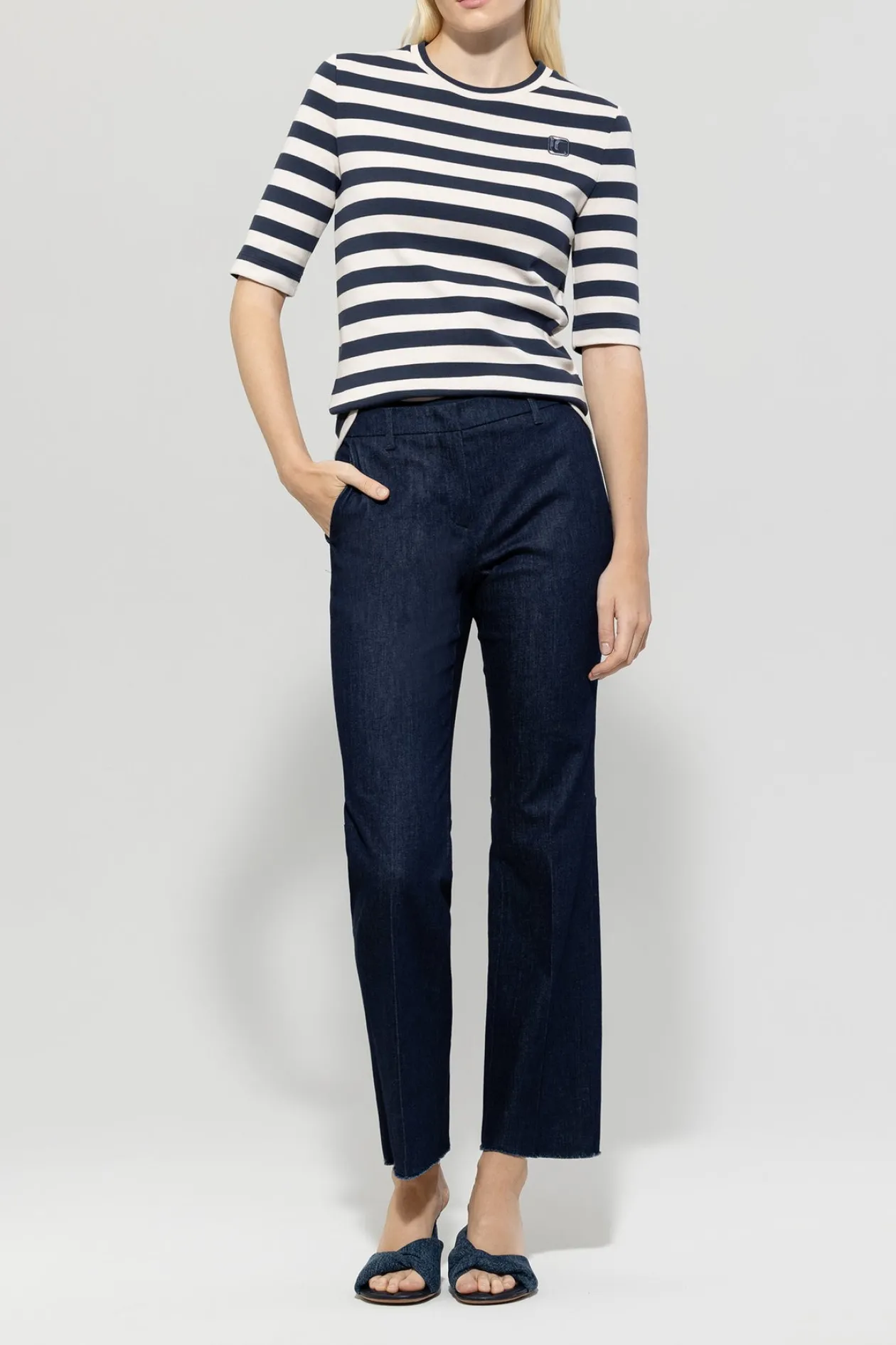 luisa_cerano_navy_striped_0.webp LUISA CERANO Navy Striped top
