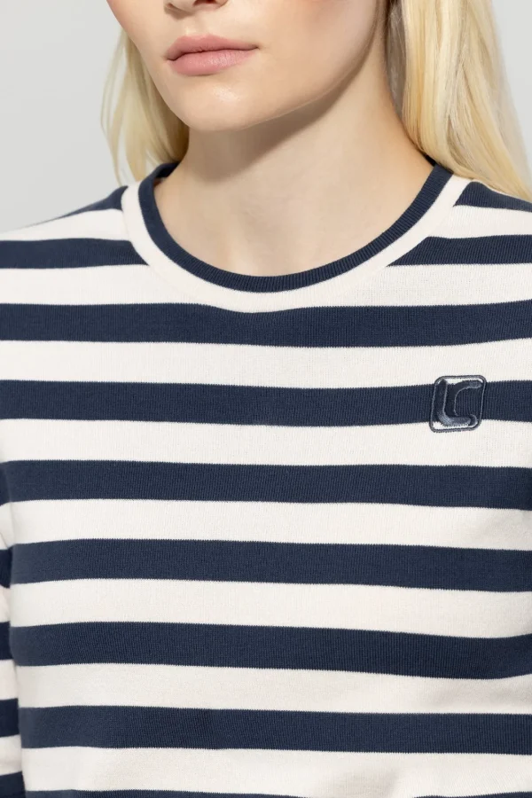 LUISA CERANO Navy Striped top