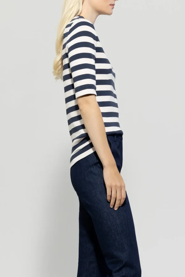 LUISA CERANO Navy Striped top