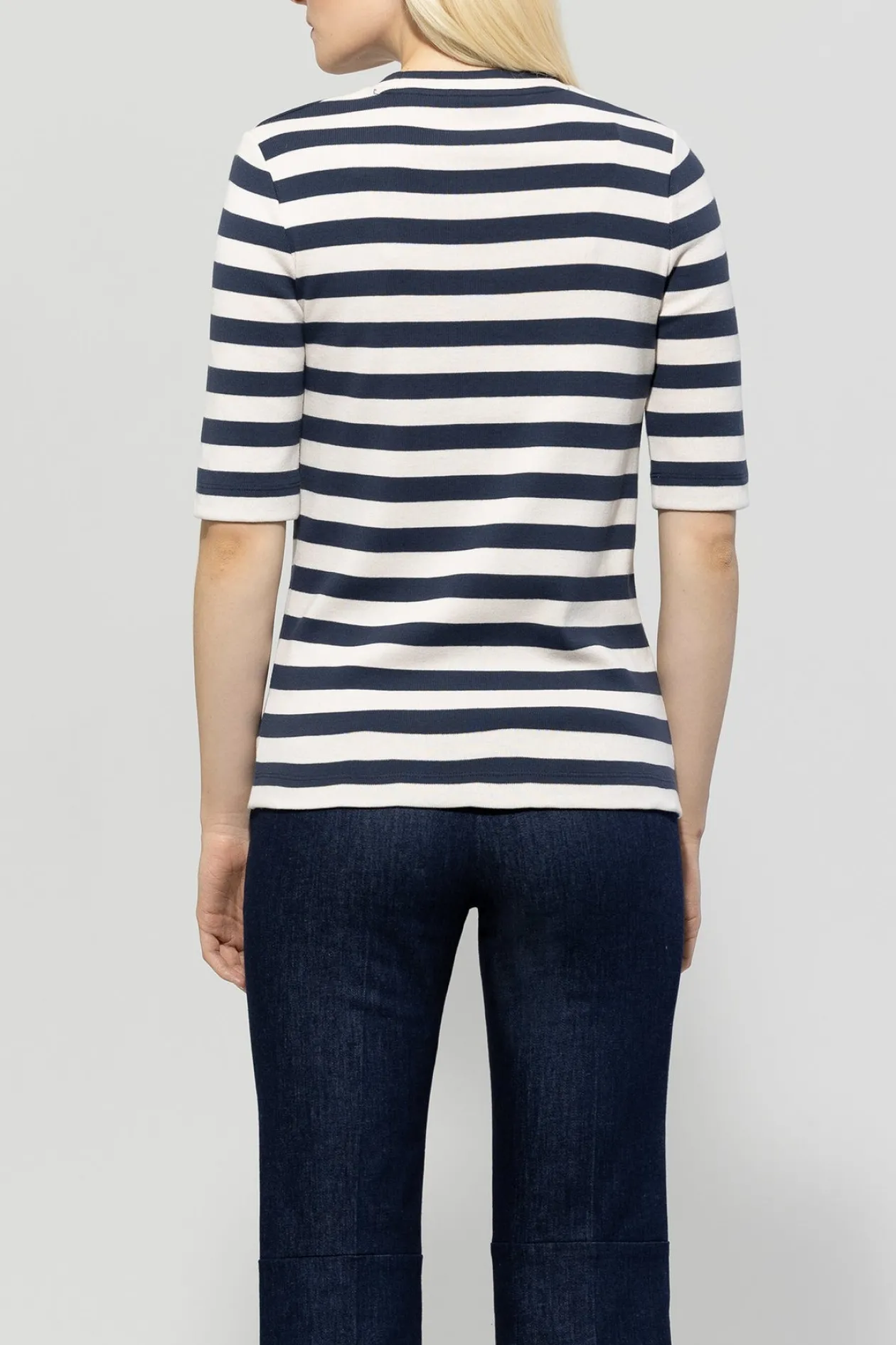 luisa_cerano_navy_striped_3.webp LUISA CERANO Navy Striped top