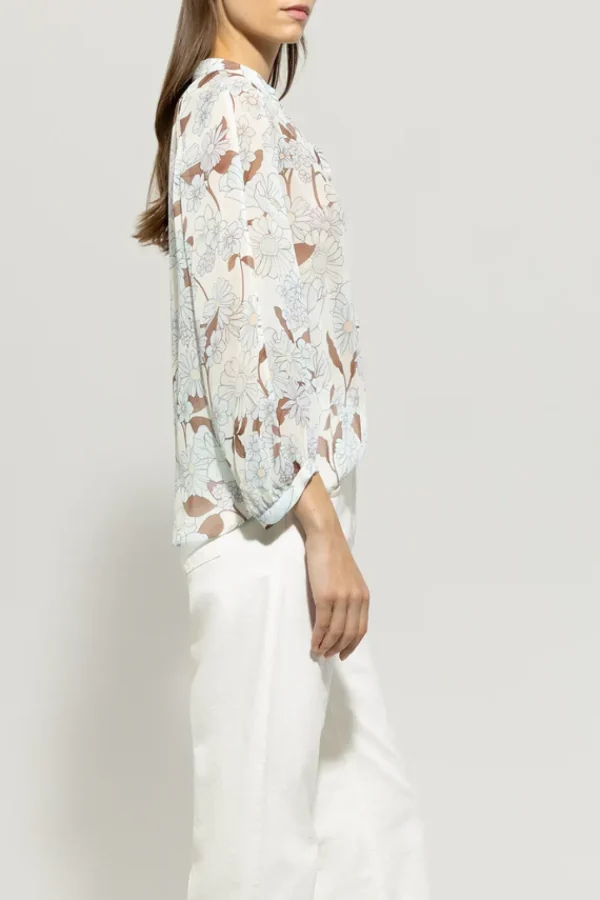 LUISA CERANO Tunic blouse with floral print