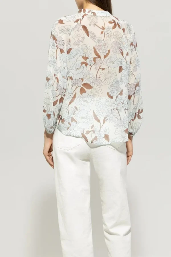 LUISA CERANO Tunic blouse with floral print