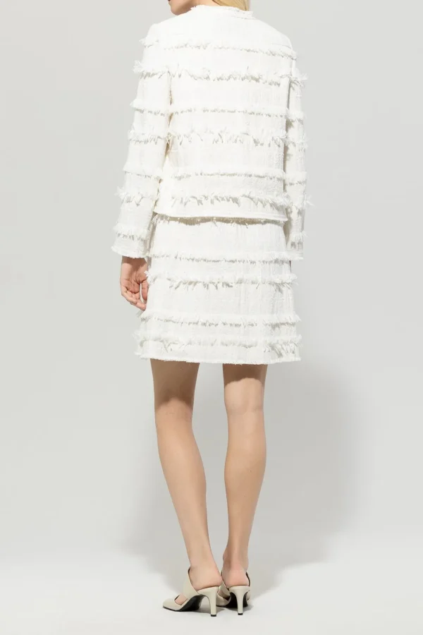 LUISA CERANO White Jacket With Fringes