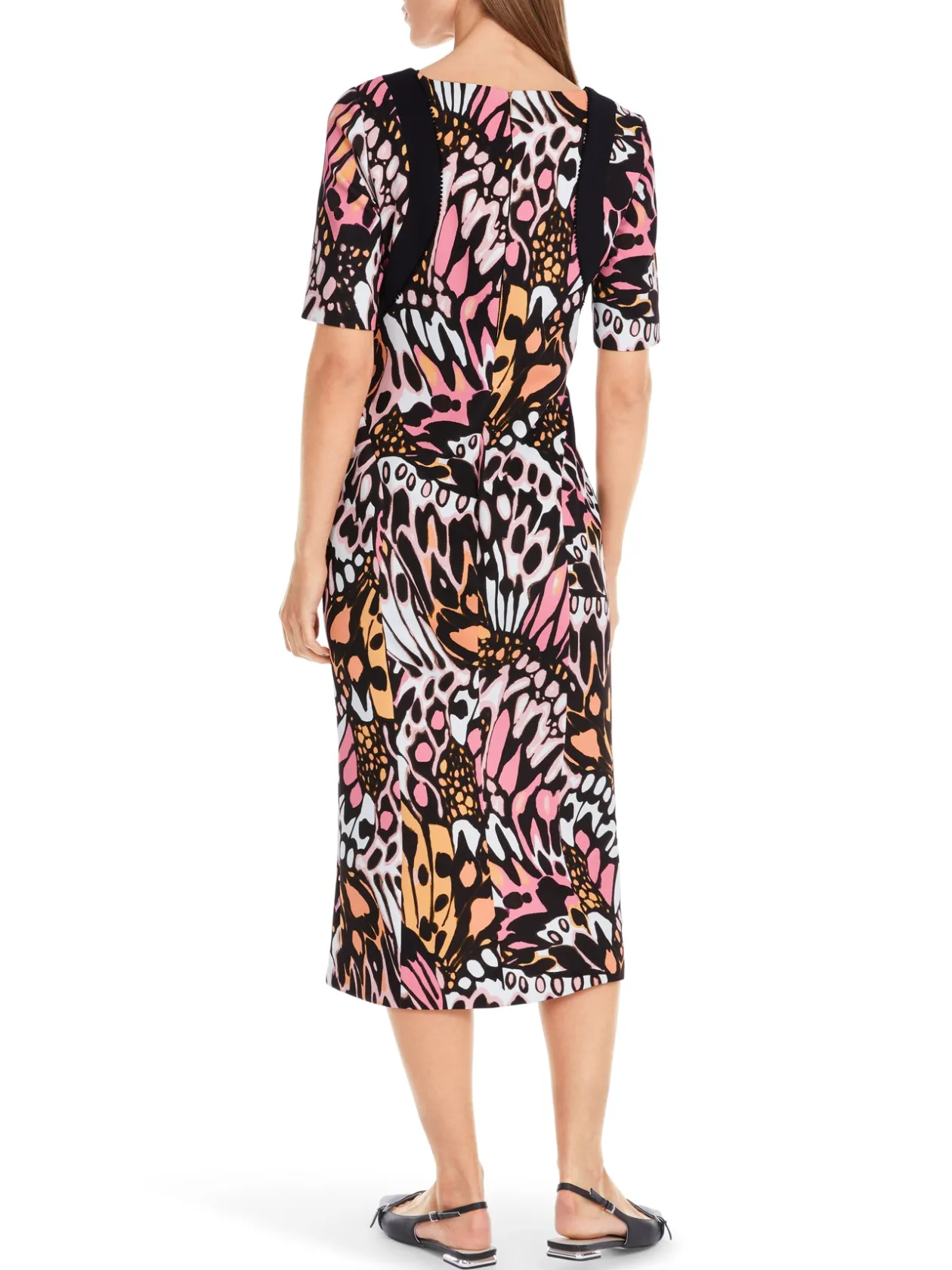 marc_cain_black_dress_wit_5.webp MARC CAIN Black Dress With Colourful Butterfly Design