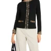 MARC CAIN Black Jacket With Leopard Print Detail