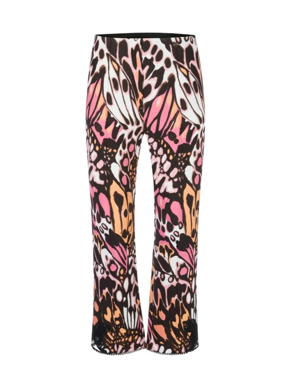 MARC CAIN Black Trousers with Butterfly pattern