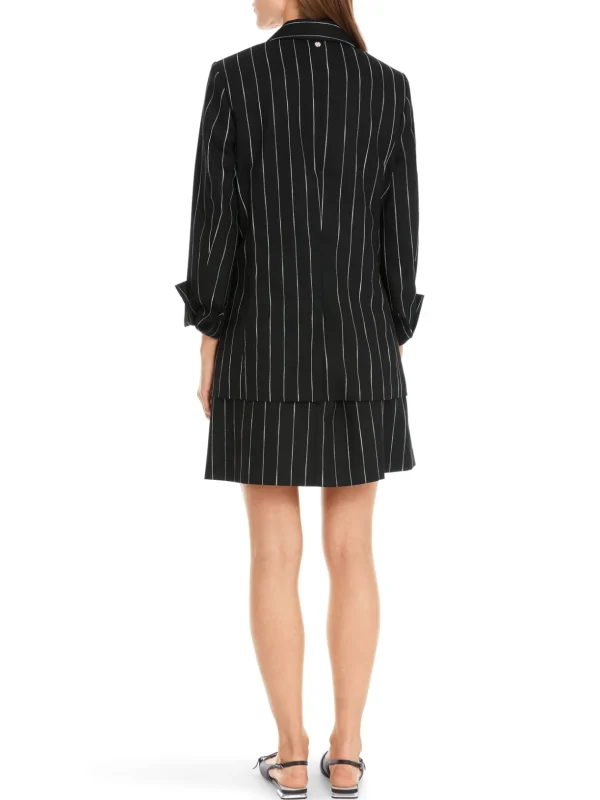 MARC CAIN Black With White Stripes Jacket