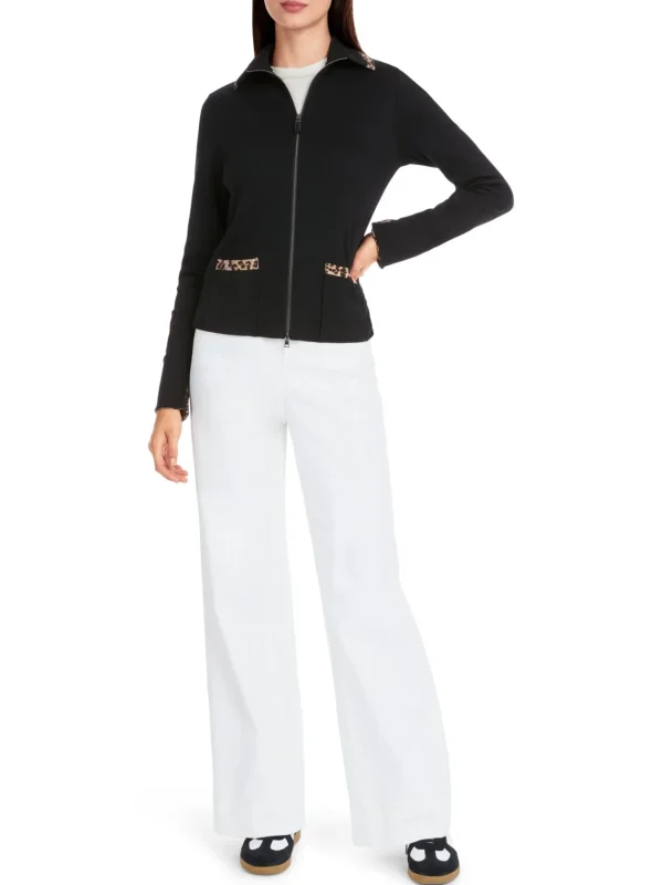 MARC CAIN Black Zip-up Jacket