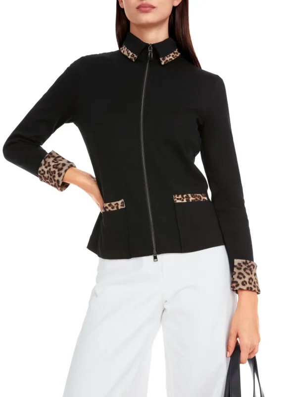 MARC CAIN Black Zip-up Jacket