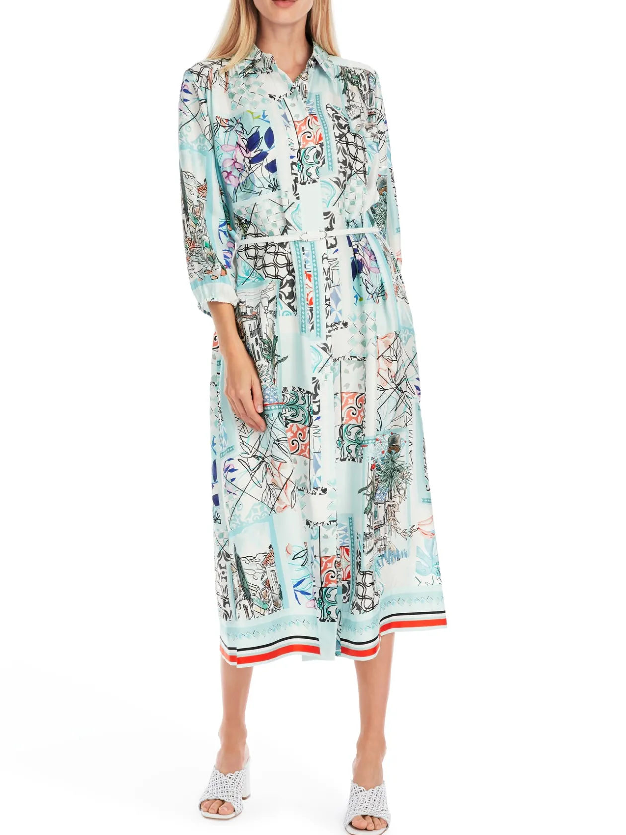 marc_cain_blue_patterned__0.webp MARC CAIN Blue Patterned Dress