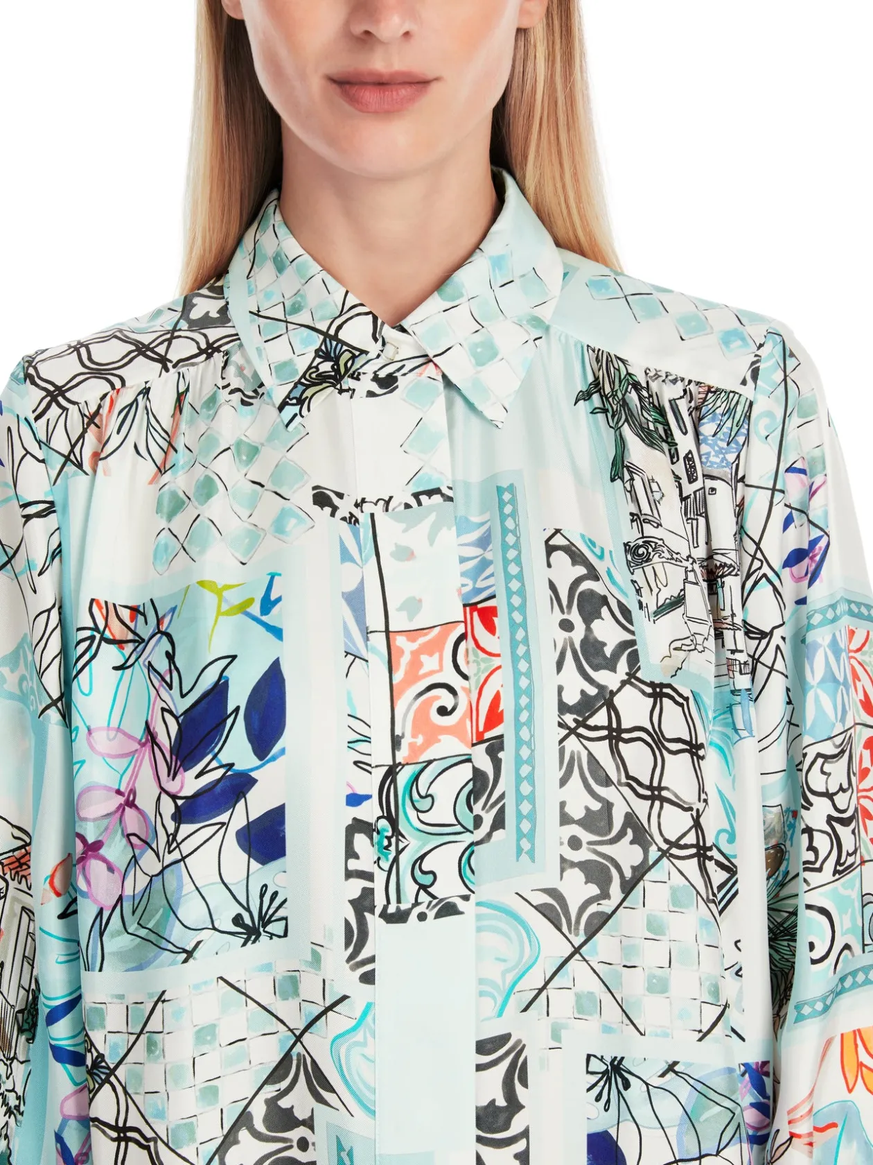 marc_cain_blue_patterned__3.webp MARC CAIN Blue Patterned Dress