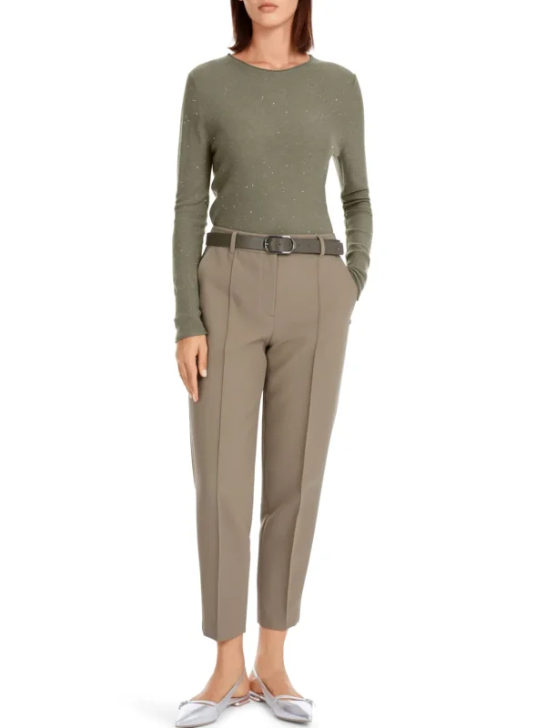 MARC CAIN Brown Cropped Length Trousers
