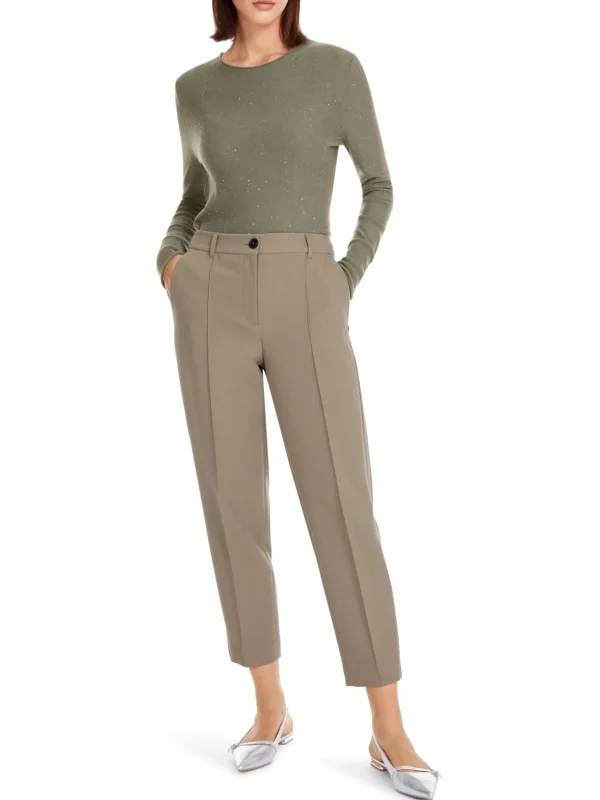 MARC CAIN Brown Cropped Length Trousers