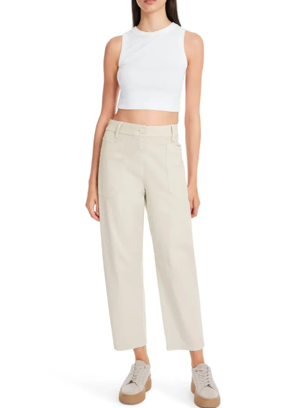 MARC CAIN Cream Cropped Trousers