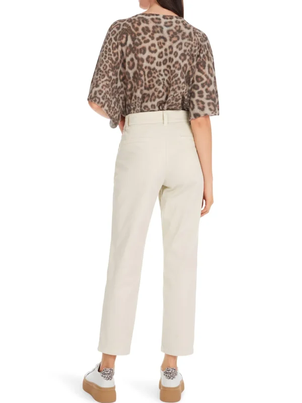 MARC CAIN Cream Fitted Trousers