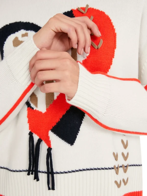 MARC CAIN Cream Heart Sweater