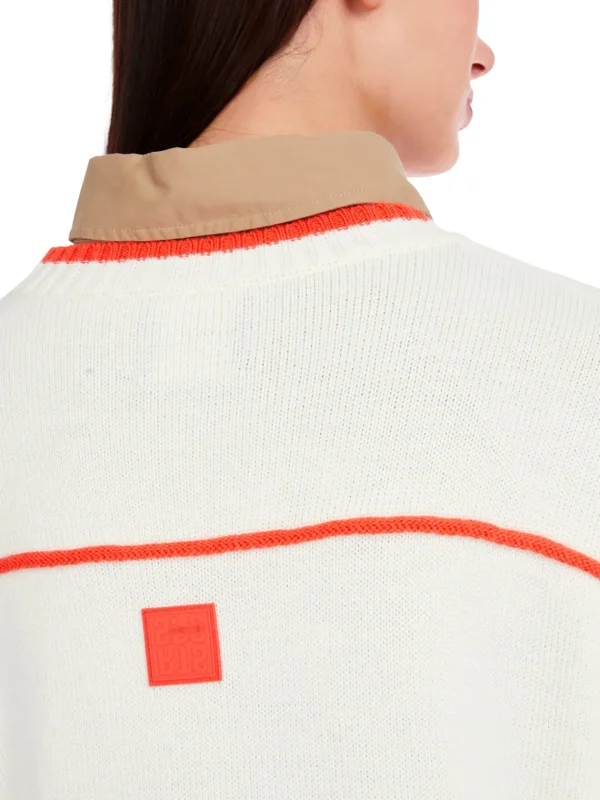 MARC CAIN Cream Heart Sweater