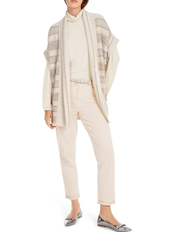 MARC CAIN Cream Sparkly Cardigan