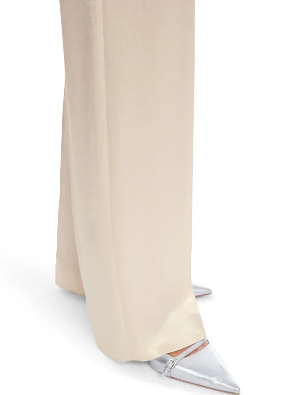 MARC CAIN Cream trousers with fine shimmer