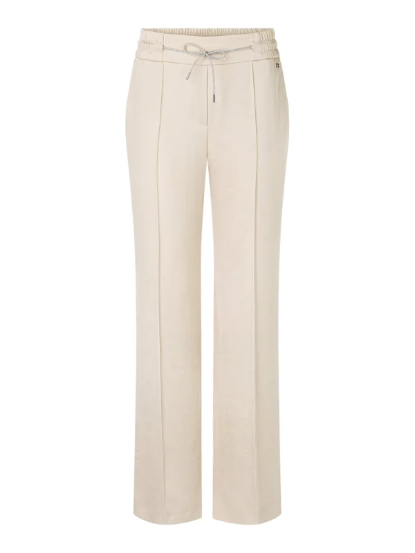 MARC CAIN Cream trousers with fine shimmer