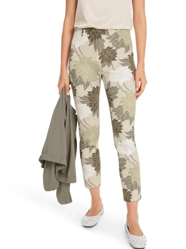 MARC CAIN Floral Sydney scuba jersey trousers