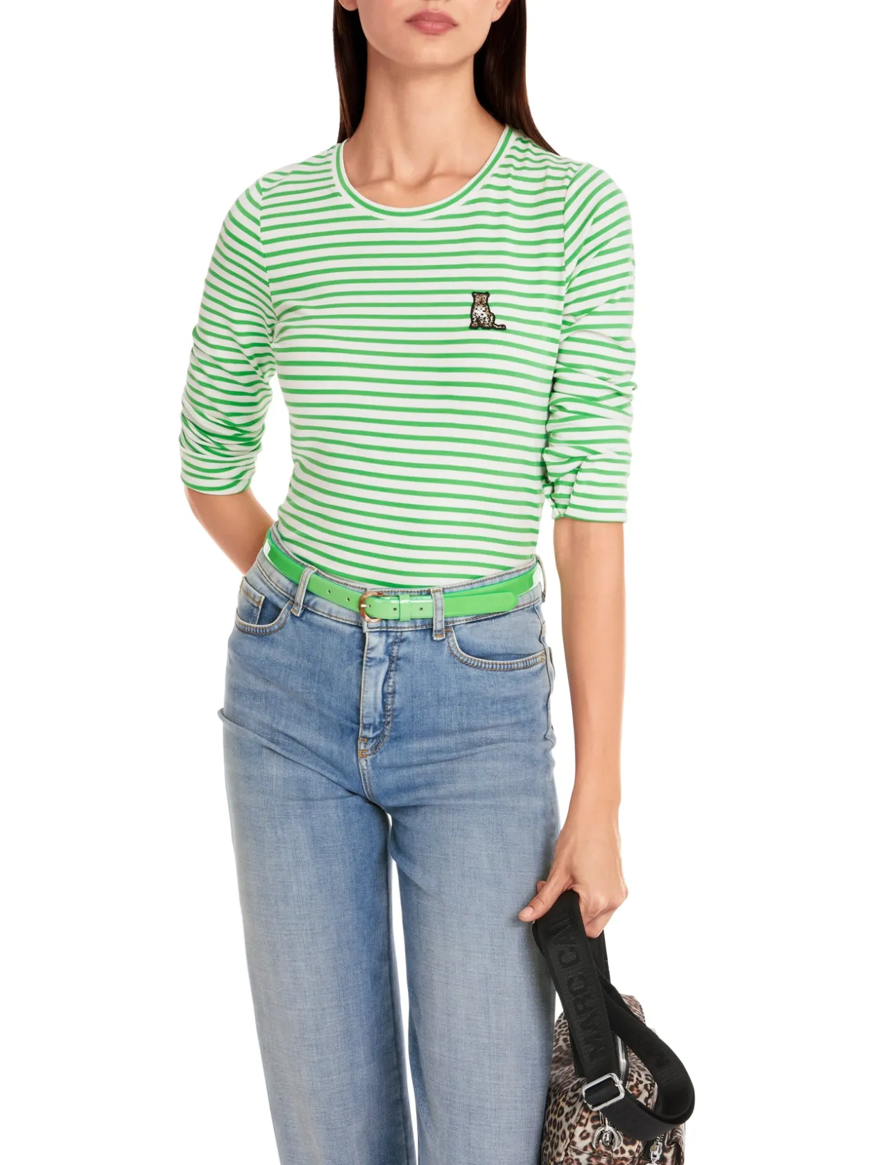 marc_cain_green_stipe_tsh_1.webp MARC CAIN Green Stipe t-Shirt Long Sleeve