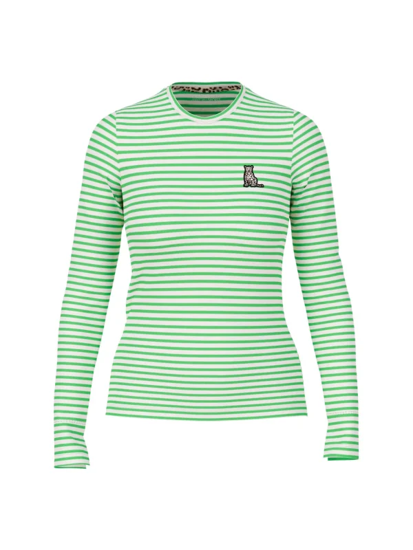 MARC CAIN Green Stipe t-Shirt Long Sleeve