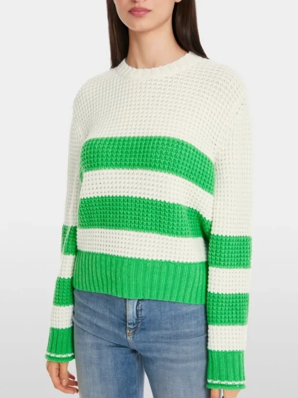 MARC CAIN Green Stripe Jumper