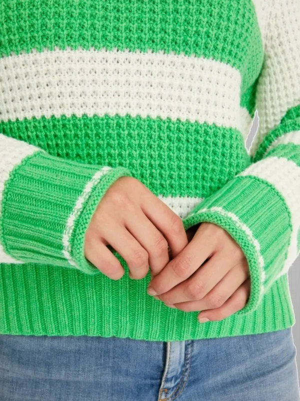 MARC CAIN Green Stripe Jumper