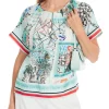 MARC CAIN Leaf Printed Blouse