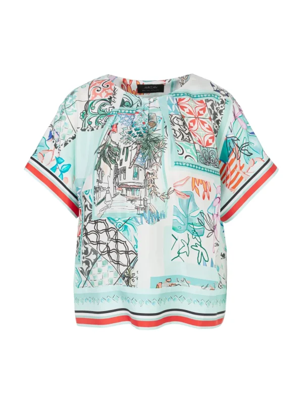 MARC CAIN Leaf Printed Blouse