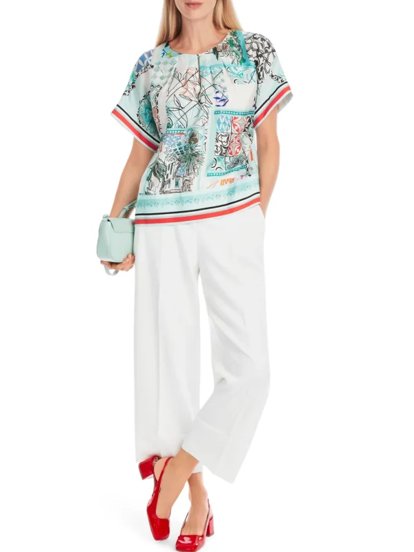 MARC CAIN Leaf Printed Blouse