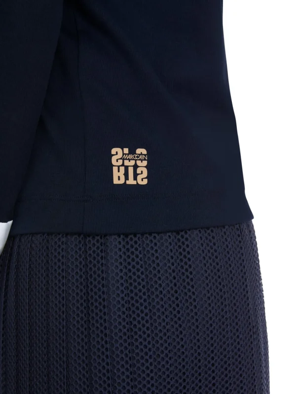 MARC CAIN Navy Polo-Shirt