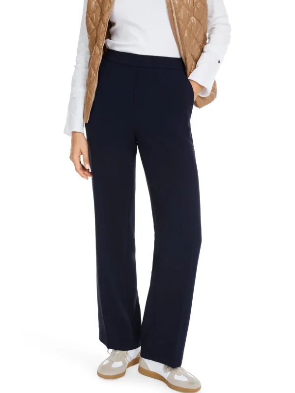 MARC CAIN Navy Pull-Up Trousers