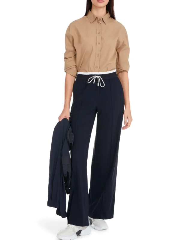 MARC CAIN Navy Tie Trousers