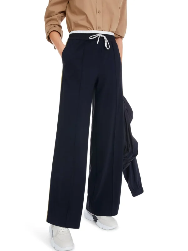 MARC CAIN Navy Tie Trousers