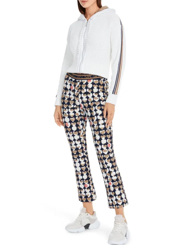 MARC CAIN Navy Trousers With Hearts