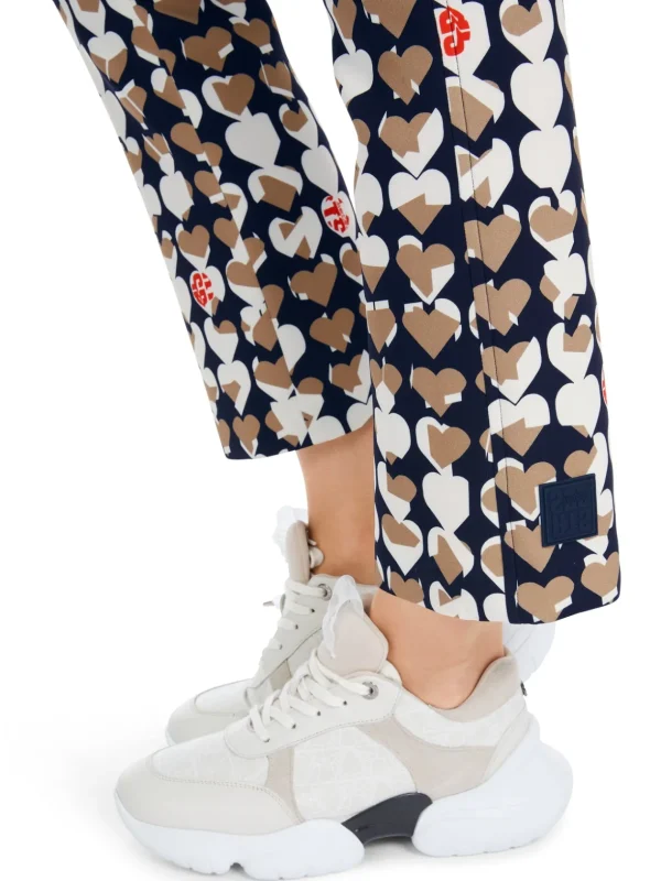 MARC CAIN Navy Trousers With Hearts
