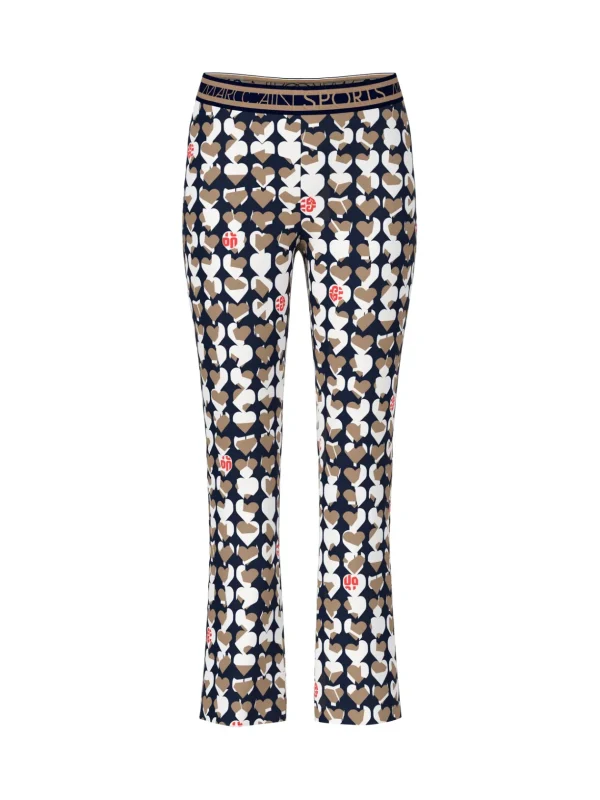 MARC CAIN Navy Trousers With Hearts