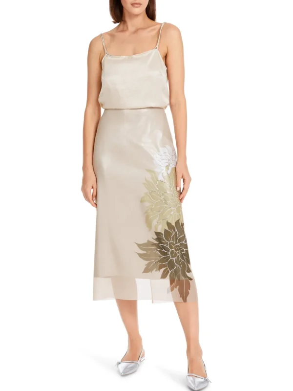 MARC CAIN Pencil skirt with floral pattern