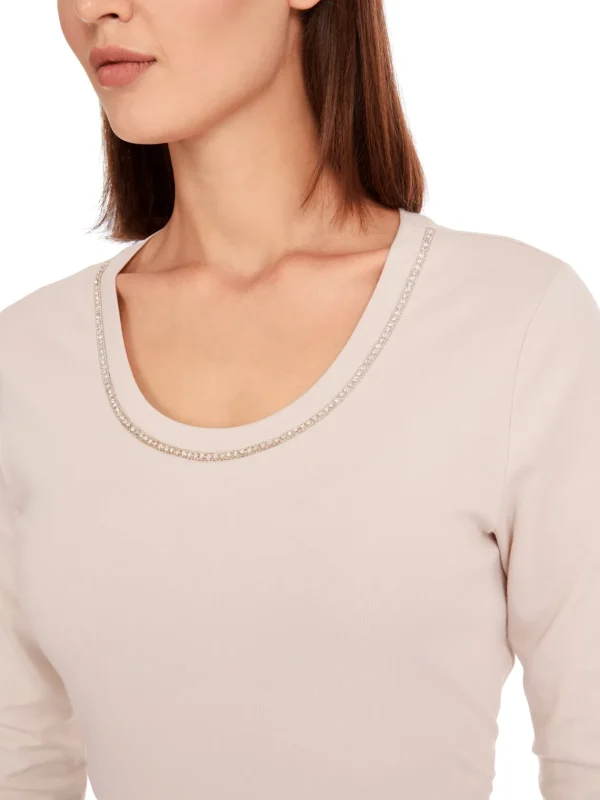 MARC CAIN Pink t-Shirt with rhinestones