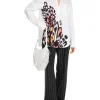 MARC CAIN White Blouse with Butterfly pattern