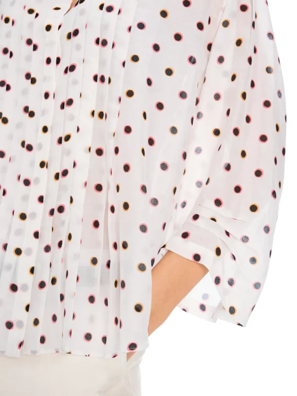 MARC CAIN White Blouse With Dots